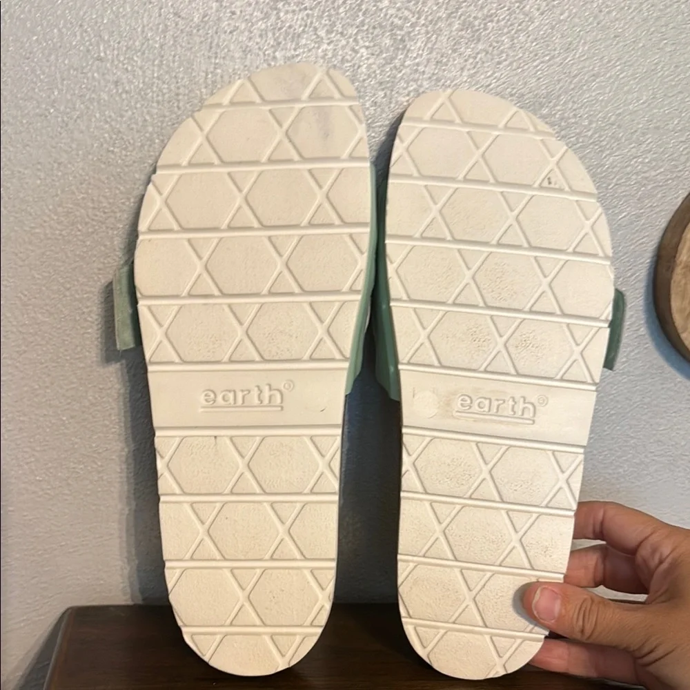 Earth Turquiose Slide Sandals with Big Buckle - Picture 7 of 10